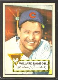1952 Topps #114 William Ramsdell CHICAGO CUBS ~ VG