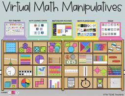 A Collection Of Virtual Math Manipulatives Math Learning Center Math Manipulatives Techie Teacher