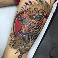 You should always remember that tattoo is made for the whole rest of your life and its meaning will be always fallowing you. Rodrigo Kalaka Neo Traditional Tattoo Tiger Tattoo Design Back Tattoos For Guys