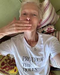 Tilda Swinton Joins the 'Protect The Dolls' Tee Movement 🏳️‍⚧️🤍 “Protect  the Dolls” is a campaign launched by designer Conner Ives in support of  trans women's rights. The term “dolls” is a