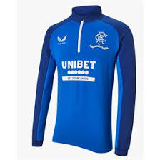 Rangers original change strip, used between 1876 and 1879, was all white featuring blue and white hooped socks and a light blue six pointed star on the chest. Rangers Football Shirts Home Away Kit Sports Direct