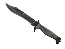 There is a gold plate on the spine of the knife with the maker's mark on it. Bowie Knife Skins Cs Go Stash