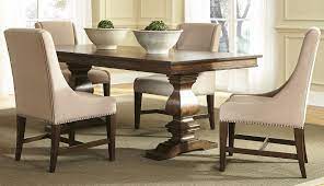 Armand Antique Brownstone Extendable Trestle Dining Table Liberty Furniture Trestle Dining Tables Upholstered Dining Side Chair