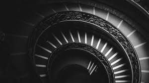 The spiral staircase, iconic in the movie by Robert Siodmak