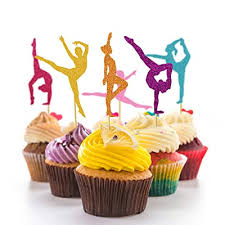 When you look at these cupcakes you can see when i put them in the oven the batter only came up about three quarters of the way, so we get that really nice. Buy Gymnastics Cake Topper Gymnast Cupcake Topper For Gymnastics Themed Baby Girl Happy Birthday Party Supplies Colorful Sparkle Decorations 30 1 Pack Online In Indonesia B087blhlvj