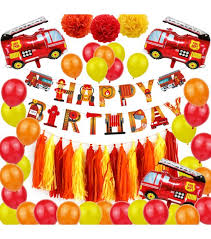 Take on missions from chuck! Fire Truck Themed Birthday Party Decorations