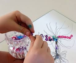 An Invitation To Create Wire Bead Sculpture Kindergarten Crafts Learn Crafts Homeschool Art