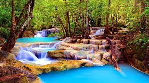 Most people come to explore the 7 levels of the stunning erawan waterfall and then go for a refreshing. Erawan National Park Thailand Erawan Falls 5k 4k Waterfall Hd Wallpaper Wallpaperbetter