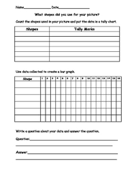 Use Pattern Blocks To Create Tally Chart Bar Graph