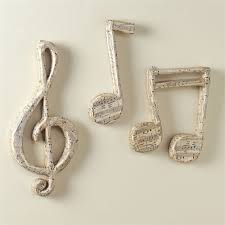 Papier Mache Music Notes Wall Decor At The Music Stand Music Decor Sheet Music Crafts Music Crafts
