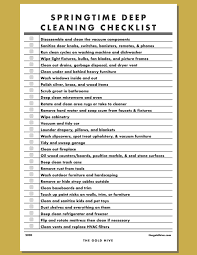 Check spelling or type a new query. Springtime Deep Cleaning Checklist The Gold Hive