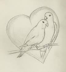 Pencil Painting For Love Sketch Painting Easy Love Bird Pencil Easy Love Sketches Easy Love Drawings Sketches Of Love Bird Sketch