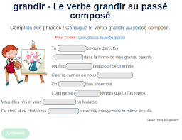 Et pour mettre le p.c. Ortholud Com On Twitter Exercice De Conjugaison Le Verbe Grandir Au Passe Compose Complete Ces Phrases Conjugue Le Verbe Grandir Au Passe Compose Https T Co Hfyihefbi9 Https T Co Yxk3av2xjv