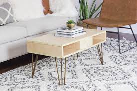 Obtain a 4'x4' piece of 3/4 plywood that is in good condition and free from warping and knots. Diy Plywood Coffee Table Erin Spain