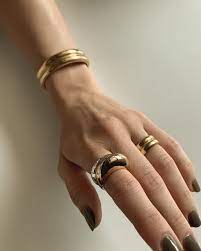 Gold Silver Bold Gold Jewelry Bold Rings How To Wear Rings