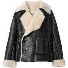 Maison Margiela Shearling Lined Biker Jacket 6 590 Liked On Polyvore Featuring Men S Fashion Men S Leather Outerwear Leather Jacket Men Outerwear Jackets