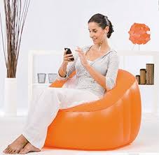 Bestway Comfort Quest Comfi Cube Inflatable Gaming Chair Sofa Seat Lounger Camping Relaxing Oranges You Can Sofa Seats Inflatable Furniture Camping Furniture