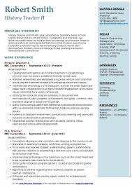 You can make use of the sample english teacher resume objective statement above. History Teacher Resume Samples Qwikresume