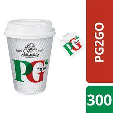 Pg Tips 2go 300 Tagged Teabags Cups Lids Unilever Food