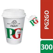 pg tips 2go 300 tagged teabags cups lids unilever food