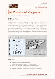 If not, then try on but be prepared that you would not receive the dictionary defines music as 'the art of arranging tones in an orderly sequence so as to produce a unified and continuous composition'. Pdf Traditional Music Composers