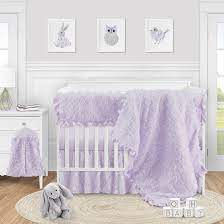 Buy top selling products like burt's bees baby® organic cotton jersey fitted crib sheet and sweet jojo designs elizabeth crib bedding collection in lavender/grey. Purple Floral Rose Girl 5pc Nursery Crib Bedding Set Solid Lavender Flower Luxurious Elegant Princess Vintage