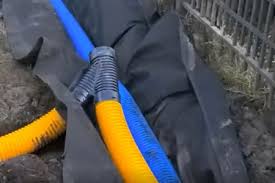 What is a french drain? Why You Don T Tie Your Downspout Pipe Directly To French Drain Pipe French Drain Systems Curtain Drains Macomb Oakland Lapeer St Clair County