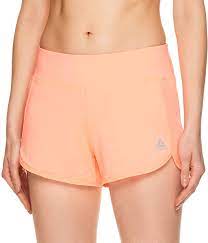 Amazon Com Reebok Women S Running Shorts Relaxed Fit And Mid Rise Waist Training Shorts W Liner 3 1 4 Inc Running Shorts Women Running Women Reebok Women