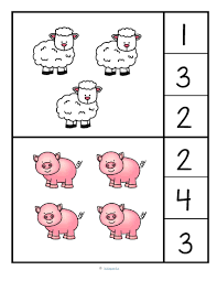 This Is A Farm Animals Theme Count And Clip Center For Preschool And Pre K Learners The Children Farm Animals Preschool Farm Animals Farm Activities Preschool