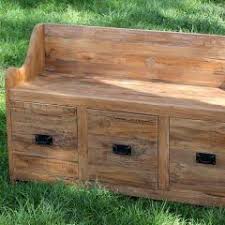 They also needed storage underneath the seats. Larkin Rustic Reclaimed Teak Garden Storage Bench Seat 120cm