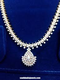 July 2015 Page 5 Of 26 South India Jewels White Stone Jewelry Diamond Necklace Designs Kids Gold Jewelry
