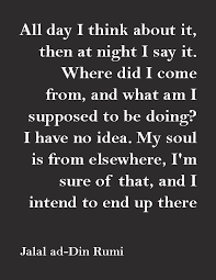 All Day I Think About It Then At Night I Say It Where Did I Come From And What Am I Supposed To Be Doing I Have No Idea My Soul I