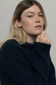 Pull loose bleu marine en cachemire recyclé Melissa