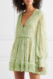 Stella Mccartney Ruffled Floral-print Silk-crepon Mini Dress Net-a-portercom Runway Dresses Womens Evening Dresses Dresses