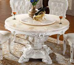 Plenty of round marble table to choose from. Precious Round Traditional Designed Dining Table Set My Aashis