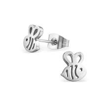 Baby And Children S Earrings Surgical Steel Bee Earrings Baby Jewels Childrens Earrings Bee Earrings Kids Earrings