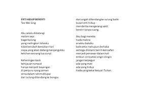 No 78 spm sajak erti hidup bererti 一个老年寂寞妈妈的心声. Sajak Erti Hidup Bererti Education Quiz Quizizz