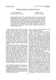 A literature review is a survey of scholarly sources that provides an overview of statement or the study's goals or purpose. Pdf Writing Narrative Literature Reviews