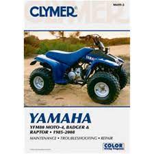 Yamaha atv 1985 1988 yfm 80 badger repair man by. Clymer Atv Manual Yamaha Yfm80 Moto 4 Badger Raptor Chapmoto Com