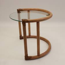 Vintage mid century rattan bent wood bamboo round side table glass top boho mcm ellemash 5 out of 5 stars (21) $ 225.00. Round Bamboo Coffee Table Or Side Table 1970s 138178