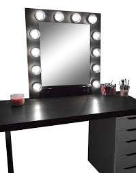 See more ideas about black dressing tables, dressing table mirror, diy vanity mirror. Hollywood Vanity Makeup Mirror With Lights Built In Digital Led Dimmer And Power Outlet Just Plug It In And Diy Vanity Mirror Black Vanity Desk Makeup Vanity