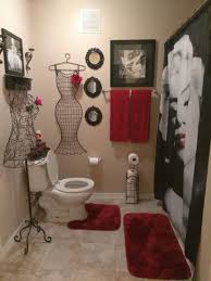 Luv The Red And Black Marilyn Monroe Bathroom Red Bathroom Decor Restroom Decor Bathroom Red
