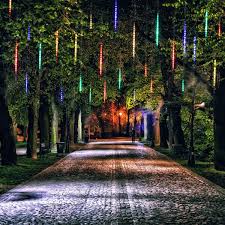 Find & download free graphic resources for christmas garland. Buy Christmas Lights Meteor Shower Led Cascading Icicle Lights Dripping Raindrop Snow Falling 12in 8 Tubes 160led Waterproof String Drop Rain Lights Shooting Star Lights For Wedding Xmas Home Decor Rgb In