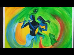 Holi Drawing Of Radha Krishna Easy Water Colour Acrylic Colour Drawing Radha Krishna Painting Youtube In 2020 Colorful Drawings Krishna Painting Holi Drawing