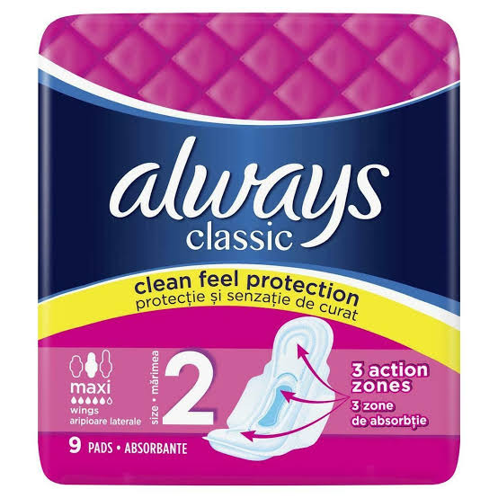 Always Classic Maxi Size 2 Sanitary Pads, 9 ct. | eBay