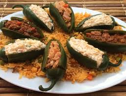 Resultado de imagen para receta de chiles rellenos de pollo