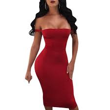 Women Red Off Shoulder Backless Lace Up Slim Casual Bodycon Dresses Fashion Clothing Shoes Accessories Womensclo Bodycon Dress Casual Dresses Off Shoulder