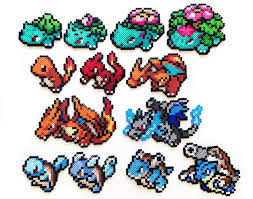 Pokemon Perler Gen 1 Starters And X And Y Megas By Showmeyourbits Perler Bead Art Pokemon Bead Hama Beads Pokemon