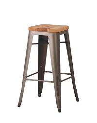 Collection of stools, dining chairs, and lounge chairs, where upholstery sits atop powder coated metal bases. Cali 957 Backless Metal Bar Stool With Wooden Seat Cape Furniture