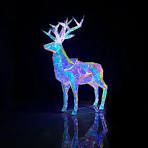 Fantasy Color Reindeer Sculpture Light LED Motif for Street Decoration  Holiday Lights Outdoor Christmas Decoration Light